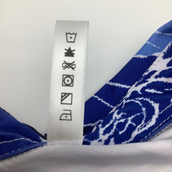 The Bubble Womens Birdie Polo Golf Tennis Top Blue‎ Floral Size Medium NWT - Picture 8 of 9